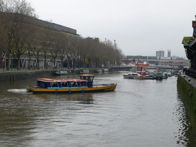 A ferry boat in a harbour